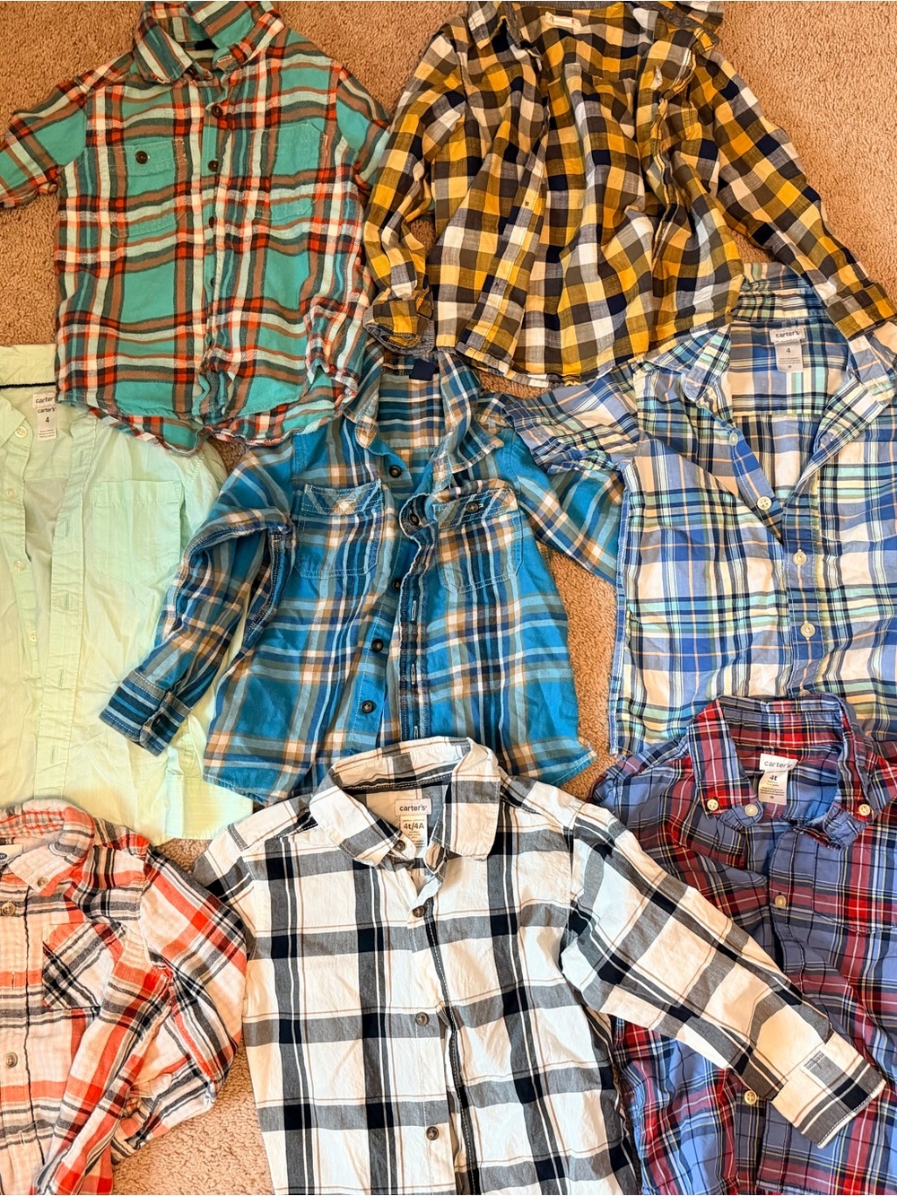 Boys Plaid Button-Up Shirt lot